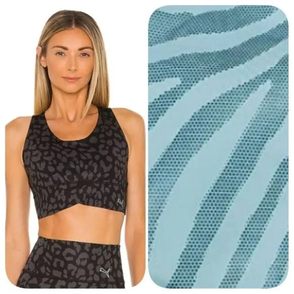 Puma FOREVER LUXE ELLAVATE MEDIUM IMPACT PRINTED SPORTS BRA Sz XS